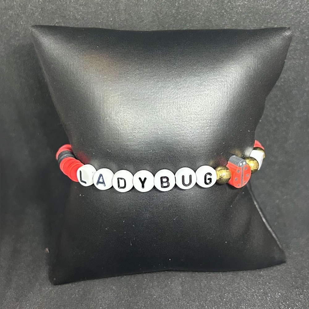 Ladybug Beaded Bracelet